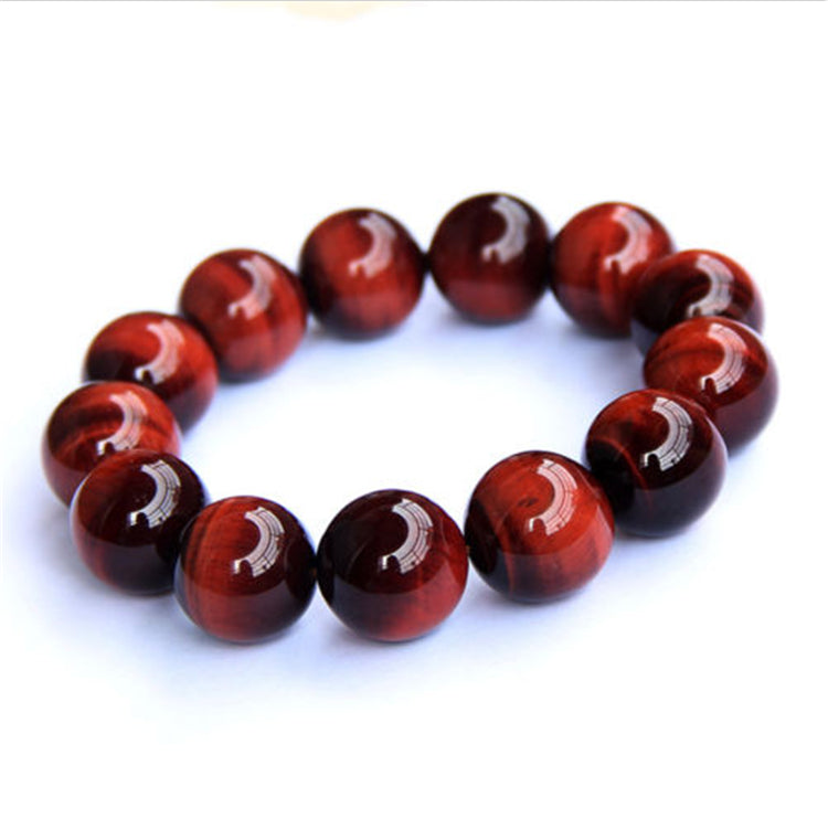 Pulsera de Ojo de Tigre de tonalidad rojo oscuro