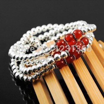 Pulsera de Ágata con acabado de plata