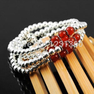 Pulsera de Ágata con acabado de plata