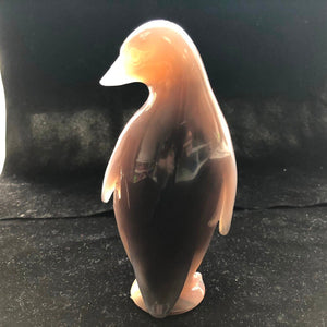 Geoda en forma de pingüino con Ágata natural