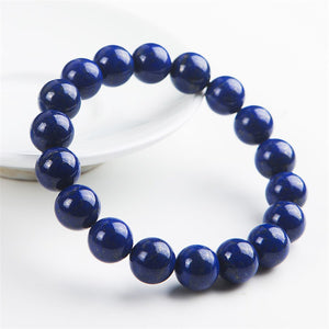 Pulsera de perlas de lapislázuli natural
