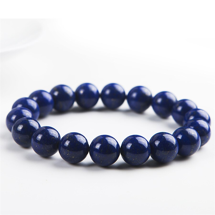 Pulsera de perlas de lapislázuli natural