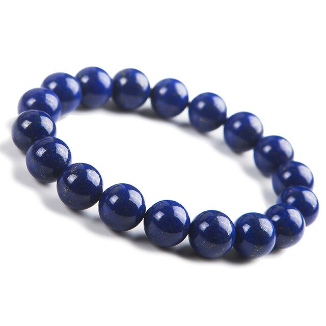 Pulsera de perlas de lapislázuli natural
