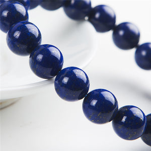 Pulsera de perlas de lapislázuli natural